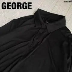 GEORGEジョージビッグサイズポロシャツUS古着アメカジブラック無地