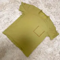 【美品】DESCENTE ポケット付き Tシャツ M 黄系