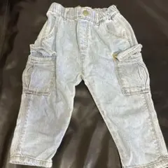 zara kids デニムカーゴパンツ 92 ライトブルー