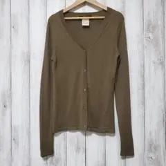 スタニングルアー (F) カーディガン シルク85%カシミヤ15% カーキ色