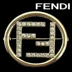FENDI フェンディ ブローチ 美品 ヴィンテージ ゴールド