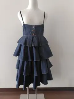 LALTRAMODA　デニム　ジャンパースカート