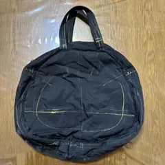 Christopher Nemeth　クリストファーネメス黒の丸型ドラムバッグ USED】Nemeth(ネメス) 手持ちナイロン落書き柄バッグ