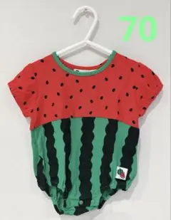 CROISSANCE BEBE スイカ柄ロンパース 70