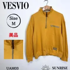 ★美品★ VESVIO トップス トレーナー イエロー ジップアップ 綿 L