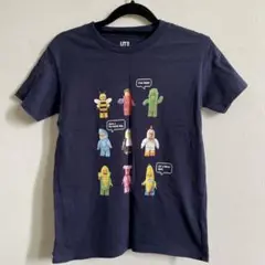 キャラクターグラフィック Tシャツ ネイビー