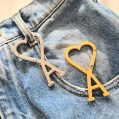 【新品未使用】AMI PARIS/AMI DE COEUR ロゴキーリング SL