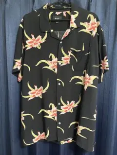 HUF フラワープリント 半袖シャツ XL