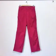 【美品】adabat アダバット ストレートパンツ メンズ 46 ゴルフ レッド