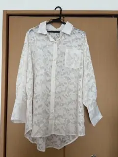 透け感のある白いシャツ Lサイズ