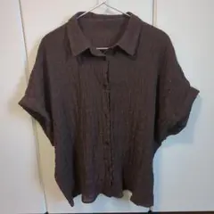 chocol raffine robe 半袖ブラウンシャツ