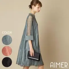 V ヒット商品 aimer anche 花柄 レース ワンピース エメ ドレス