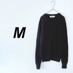 Vネック　スクールセーター　メンズ　ブラック　M 学校　通学　制服
