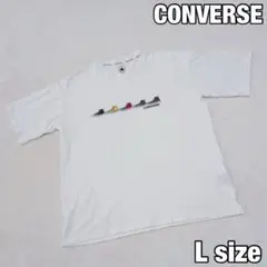 【コンバース】オールスタースニーカー刺繍 Tシャツ チャックテイラー メンズ L
