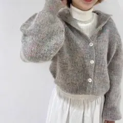 【美品】flower used colorful knit