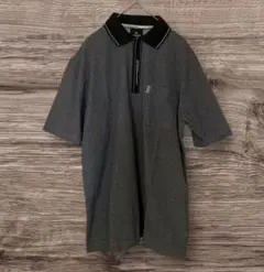 新品タグ付き ダンロップ DUNLOP シャツ Mサイズ グレー ジップアップ