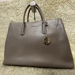FURLA トートバッグ テッサ レザー グレージュ チャーム付き 本革