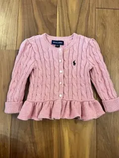 ★美品★Ralph Lauren ピンク カーディガン　ポロ　ラルフローレン