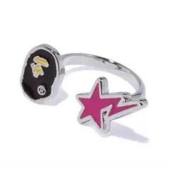 A bathing ape ベイブAPE HEAD AND STA RING L