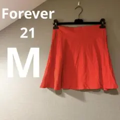 Forever 21 [M]フレアミニスカート 赤 美品 ストレッチ