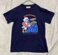 美品　モニチキハウス　プリントTシャツ　ネイビー　XSサイズ