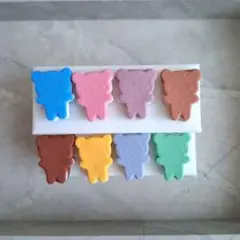 フェイクスイーツ　カラフル　くまクッキー　ミニチュア　ハンドメイド