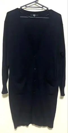 UNIQLOブラックカーディガン ポケット付き