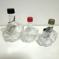 メープルリーフ型ガラス瓶 3本セット