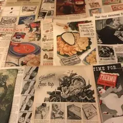 クリスマス アメリカヴィンテージ雑誌 LIFE 切り離し 30枚レトロ 1