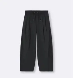 GU バレルレッグプルオンパンツ S ブラック