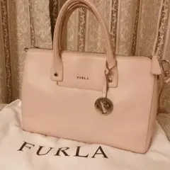 FURLA フルラ 2WAY ハンドバッグ 薄ピンク レザー