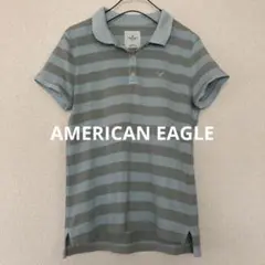 未使用【 AMERICAN EAGLE 】ストレッチ ポロシャツ　ボーダー