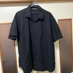 2XL【AXIST／下北古着】シャツ　ステッチ　ブラック