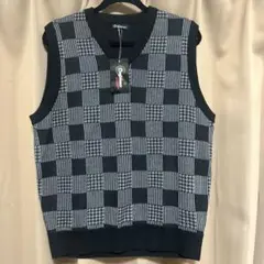 チェック柄ベスト ゴルフやプライベートにも オシャレ 未使用