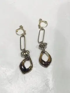 【未使用】イヤリング ブラウン