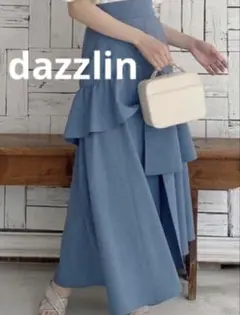 dazzlin ダズリン　ギャザーフリルリネンライクスカート