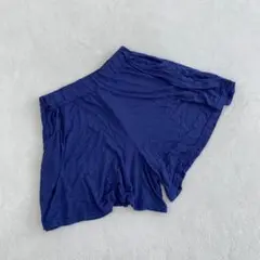 ⭐ノーブランド⭐ コットン混紡ネイビーショートパンツ シンプル