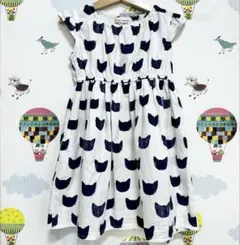 anyfam ネコ ワンピース 110cm ホワイト