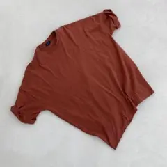 SHIPS Tシャツ 半袖 コットン混 ブラウン メンズ シンプル カジュアル