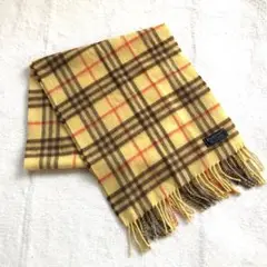 BURBERRYS‘ バーバリーズ カシミヤ100% マフラー レモンイエロー