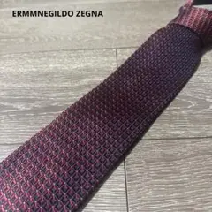 ERMMNEGILDO ZEGNA ゼニア ネクタイ 赤系 美品 柄