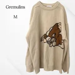 グレムリン　ジャガードニット　長袖　M ベージュ　クルーネック　ギズモ