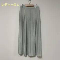 【セール中】UNIQLO ミントグリーン プリーツスカート L