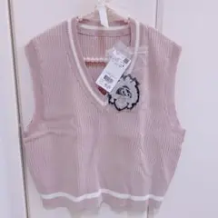 [美品]axes femme チルデンニットベスト付BL