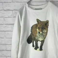 MAISON KITSUNE メゾンキツネ スウェット ホワイト 白 デカロゴ