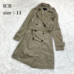 ICB アイシービー トレンチコート スプリングコート 撥水加工 １１