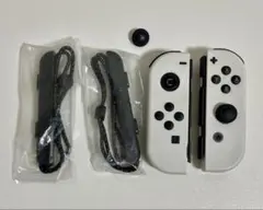 【ジャンク品】Switch有機EL 白 ジョイコン＋純正ストラップセット
