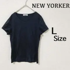 『ニューヨーカー』（L）＊半袖＊Tシャツ＊シンプル＊無地＊ブラック