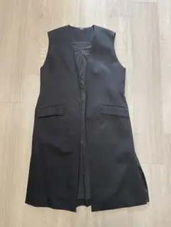 未使用級✨ミラオーウェン ジレ ベスト 23年モデル ペプラム フレア 黒 未使用級✨ミラオーウェン ジレ ベスト 23年モデル ペプラム