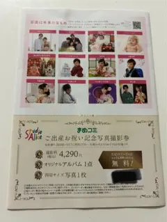 スタジオアリス　写真撮影券